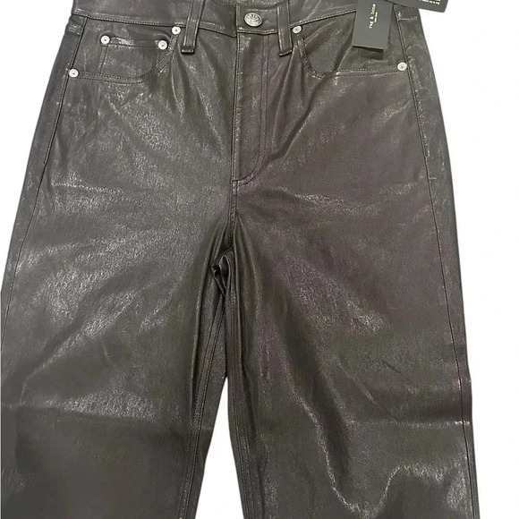 Brand new Rag & Bone Wren Leather High Rise Slim Pants Size 29 - Picture 10 of 13